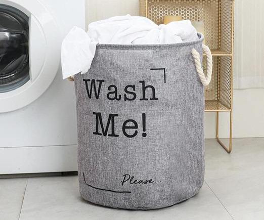 Сумка-корзина DA-285 "Wash me!" 48*38см, текстиль, серая, складная, с ручками (1/50) Сумка-корзина DA-285 "Wash me!" 48*38см, текстиль, серая, складная, с ручками (1/50)