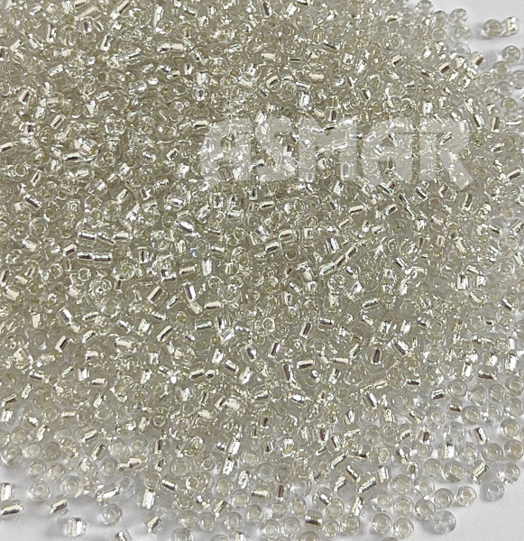 Бисер "ASMAR" размер №12, вес: 450 г, прозрачный кристалл, внутреннее серебрение Бисер "ASMAR" размер №12, вес: 450 г, прозрачный кристалл, внутреннее серебрение