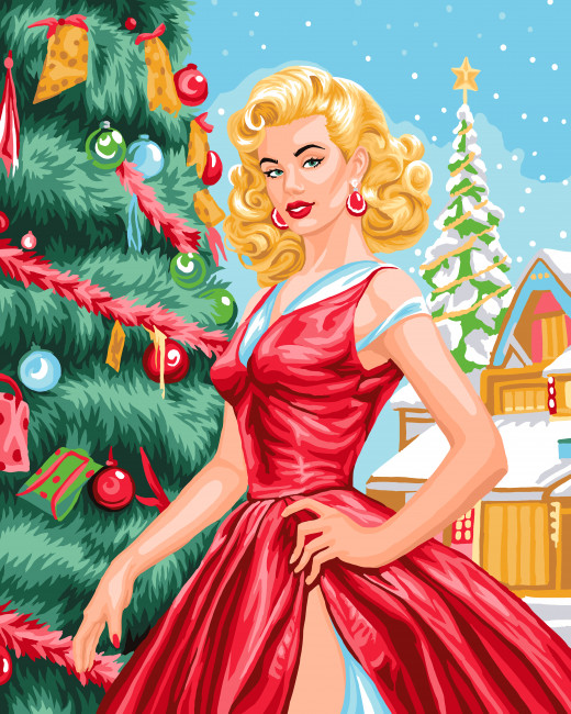 Картина по номерам "Новогодний карнавал" 40*50см, GLA79, мягкая упаковка