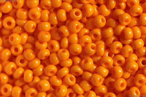 Бисер "ASMAR" размер №6, вес: 450 г, оранжевый глянцевый, непрозрачный
