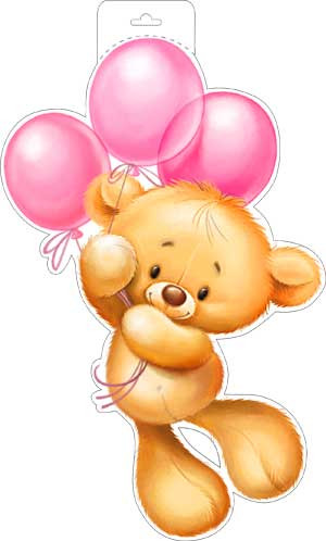 Плакат "Мишка на шарах" р34-394 (10)