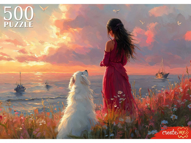 Пазлы 500 элементов "На закате", Рыжий Кот/Ф500-8721