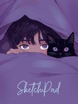 Скетчпад "Мальчик и кот". Формат:148х205х9мм 80стр, Проф-Пресс