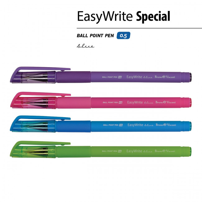 Ручка шариковая 0,5мм синяя "EasyWrite. Special", 4 цвета ассорти, BV/20-0040 (24)