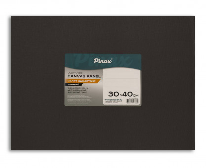 Холст Pinax на картоне черный 100% хлопок, 280г/м2, 30х40 Холст Pinax на картоне черный 100% хлопок, 280г/м2, 30х40