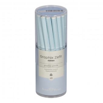 Карандаш 3,5мм 4B чернографитовый "GraphixZefir Jumbo. Зефирный голубой", BV/21-0065/03 (30)