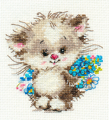 Набор для вышивания "Моей киске" 10 х 11 см, Алиса/0-126