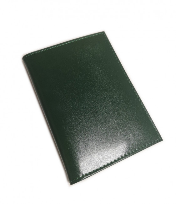 Обложка на автодокументы+паспорт  WENZER OFFiCE из натуральной кожи "спилок", с отделом для визиток, зелёный