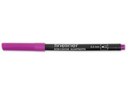 Линер 0,3мм "Fineliner", пурпурный, Koh-I-Noor/7770212001KS (12)