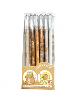 Ручка гелевая синяя 0,38мм Магистр "Capybara" со стираемыми чернилами, корпус 8см, MP-2381 (12) Ручка гелевая синяя 0,38мм Магистр "Capybara" со стираемыми чернилами, корпус 8см, MP-2381 (12)