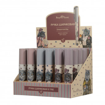 Ручка шариковая 0,7мм синяя «DreamWrite. Очень важный кот», BV/20-0264/09 (24)