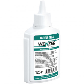 Клей ПВА WENZER OFFICE, улучшенная формула, 125г (40) Клей ПВА WENZER OFFICE, улучшенная формула, 125г (40)