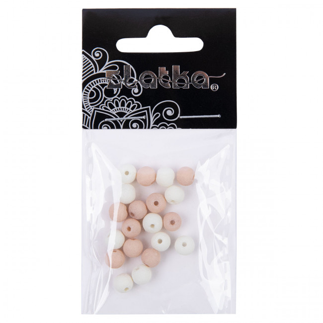 Бусина стеклянная "Zlatka"   LVBD-01   6 мм    20 шт  в пакете с картонным еврослотом   стекло №03 ассорти