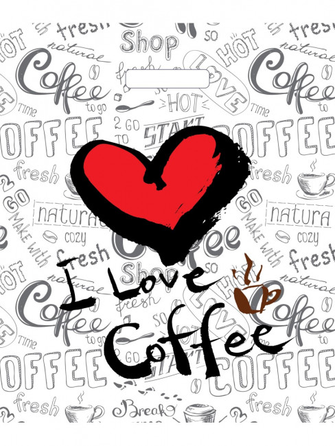 Пакет полиэтиленовый вырубной "Время кофе" (36*45 см) ВУР01045 (50)