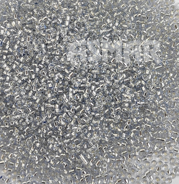 Бисер "ASMAR" размер №12, вес: 450 г, серебристый, внутреннее серебрение