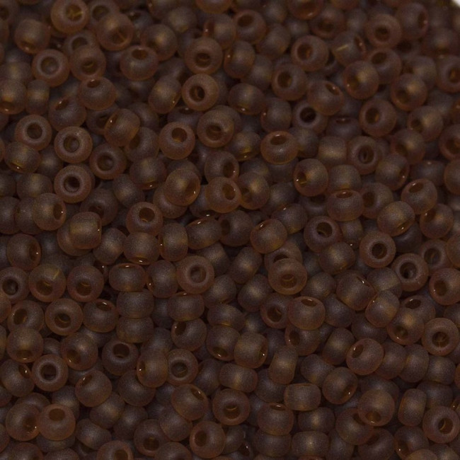 Бисер "ASMAR" размер №6, вес: 450 г, коричневый матовый