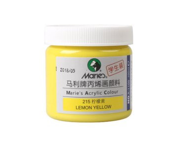 Краска  акриловая 100 мл. Желтая лимонная DB-1049 в баночке №215 Maries (1/72)