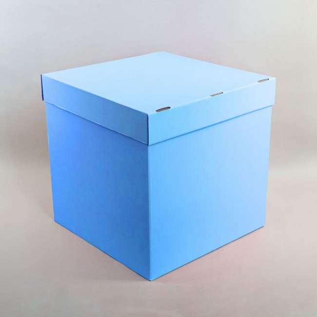 Коробка 30*30*30см для воздушных шаров и подарков, голубая, Микрос/ТЧ53136 Коробка 30*30*30см для воздушных шаров и подарков, голубая, Микрос/ТЧ53136