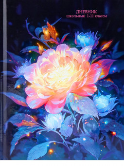 Дневник А5 40л 1-11 класс "Яркий цветок - 1", сшивка, Prof-Press/Д40-3434 (24)