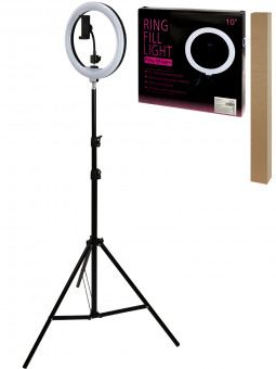 Кольцевая лампа 70-210 см, d 26см с пультом, 3 режима света, 120 диодов, 17 Вт, USB, MILAND/ЛМК-5111