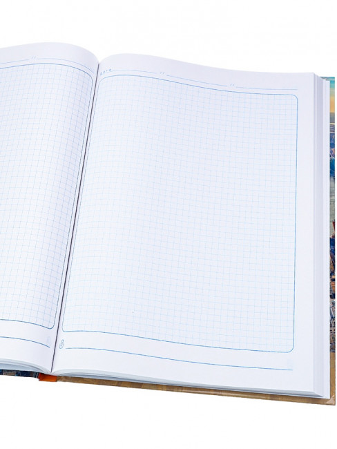 Бизнес- блокнот А4 120л клетка "Вид на небоскрёбы", 7БЦ, склейка, Проф-Пресс/Б120-6699 (10)