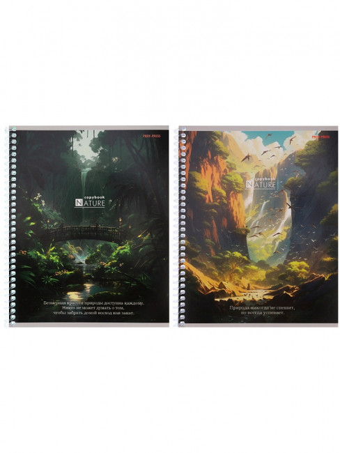 Тетрадь 48 клетка "Фантастическая природа", на спирале, Проф-Пресс/48-6490 (10/80)
