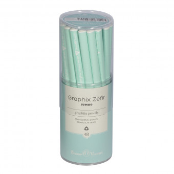 Карандаш 3,5мм 4B чернографитовый "GraphixZefir Jumbo. Зефирный мятный", BV/21-0065/04 (30)