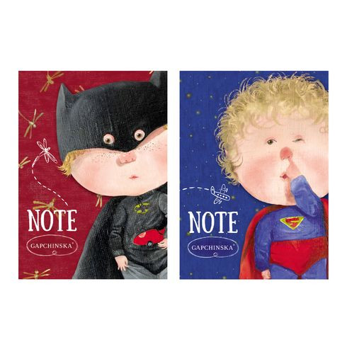 Бизнес-блокнот А6 переплёт интегральный 64л. индивид.блок:клетка "Gapchinska" ламинация матовая (ассорти)