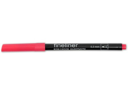 Линер 0,3мм "Fineliner", розовый, Koh-I-Noor/7770211001KS (12)