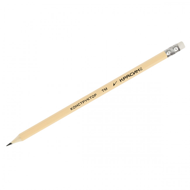Карандаш ч/г Красин "Конструктор" ТМ (HB) шестигр., заточен., с ластиком
