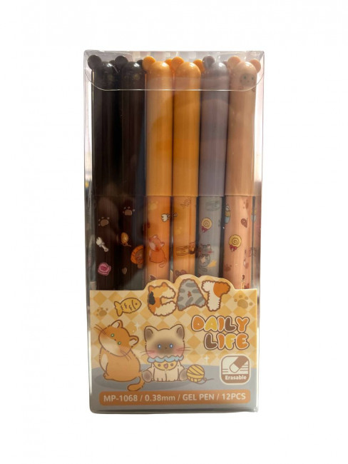 Ручка гелевая синяя 0,38мм Магистр "Cat's Day" со стираемыми чернилами, корпус 8см, MP-1068 (12) Ручка гелевая синяя 0,38мм Магистр "Cat's Day" со стираемыми чернилами, корпус 8см, MP-1068 (12)