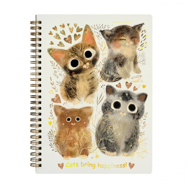 Тетрадь В5 60л линия на гребне "Котики. Счастье", BV/7-60-007/07 (40) Тетрадь В5 60л линия на гребне "Котики. Счастье", BV/7-60-007/07 (40)