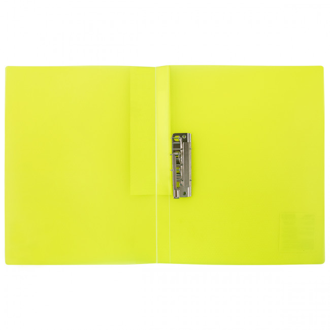 Папка А4 700 мкр 20мм, с металлическим прижимом, neon желтый, Prisma Expert Complete/EC210700009 (12)
