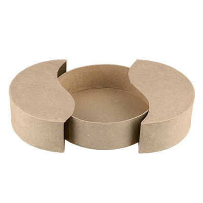 Заготовка 15 х 15 х 5см "Коробочка круглая" из папье-маше, для декорирования, Love2art/PAM-060