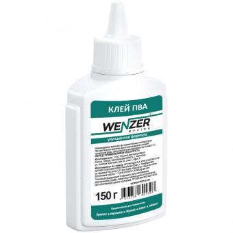 Клей ПВА WENZER OFFICE, улучшенная формула, 150г (40) Клей ПВА WENZER OFFICE, улучшенная формула, 150г (40)