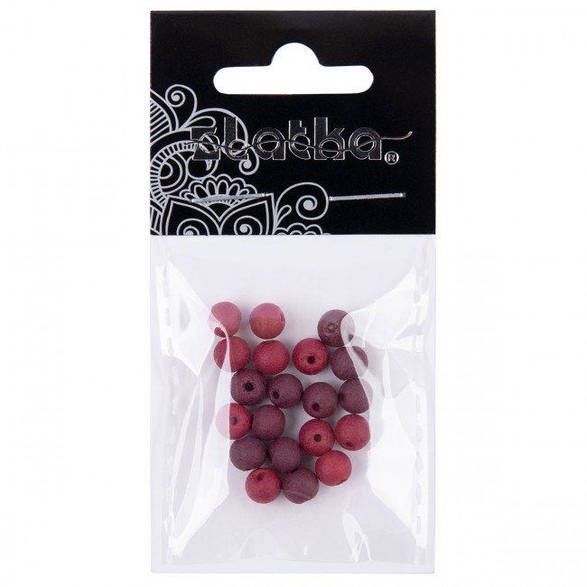 Бусина стеклянная "Zlatka"   LVBD-01   6 мм    20 шт  в пакете с картонным еврослотом   стекло №04 ассорти