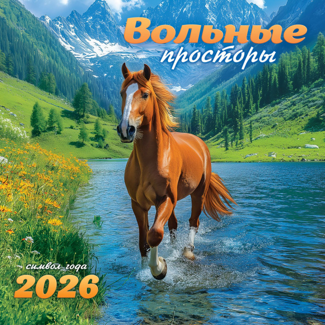 Календарь на скрепке 2026г "Вольные просторы", БПК-26-005 (10)
