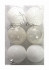 Набор ёлочных шаров 6 шт, белый, 7EIL6 LF00120 D7 №19