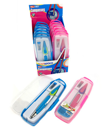 Набор чертежн. 2 предмета: циркуль 14см, грифели в футляре (CC-99) (2/12/288) Набор чертежн. 2 предмета: циркуль 14см, грифели в футляре (CC-99) (2/12/288)