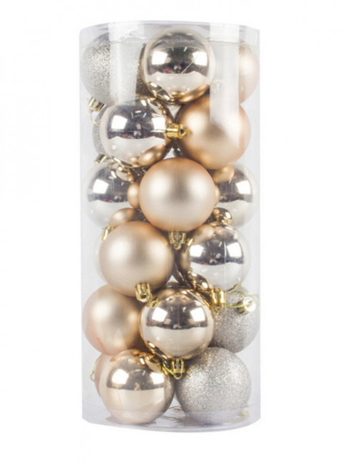 Набор ёлочных шаров 24 шт "Новогоднее настроение", 3 см золото MILAND/НУ-5615 Набор ёлочных шаров 24 шт "Новогоднее настроение", 3 см золото MILAND/НУ-5615