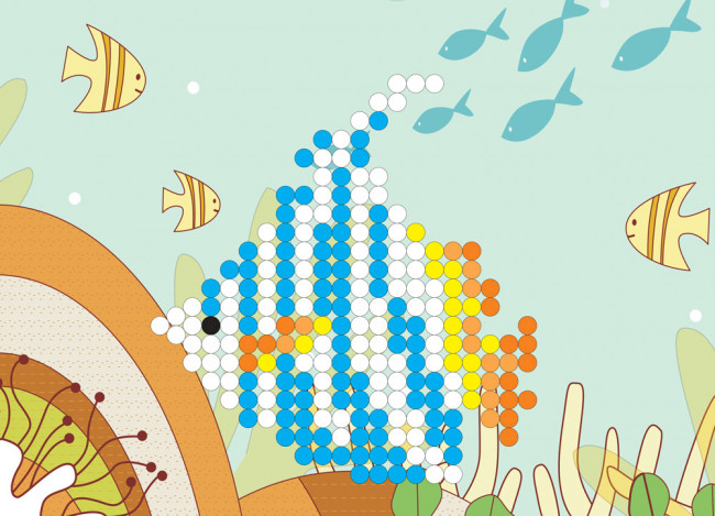 Мозаика 20.5 x 29 см "Рыбка", Hobbius/MDS-06 №03