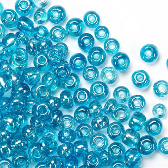 Бисер "ASMAR" размер №6, вес: 450 г, цвет - голубой прозрачный