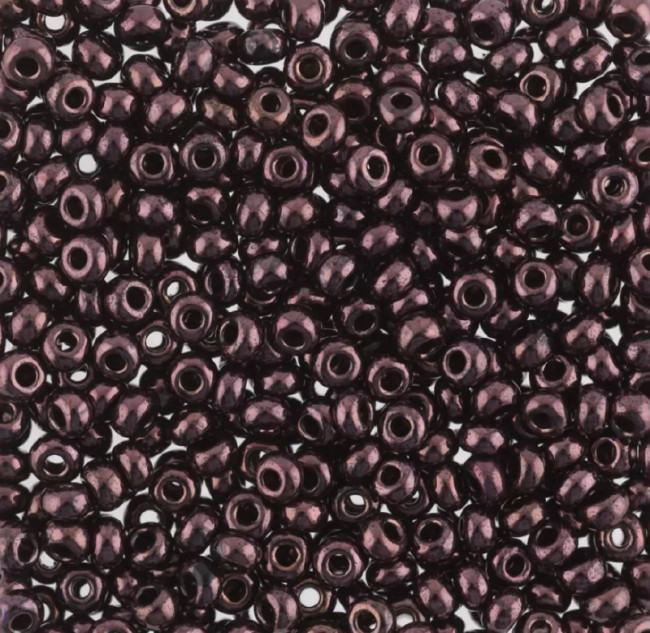 Бисер "ASMAR" размер №6, вес: 450 г, коричневый перламутровый