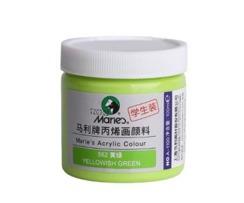 Краска  акриловая 100 мл. Желто-зеленая DB-1087 в баночке №562 Maries (1/72)