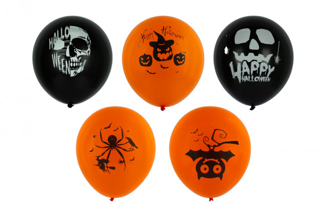 Набор воздушных шаров 30см металлик, ассорти с рисунком, 5шт, BOOMZEE/PBZ-15