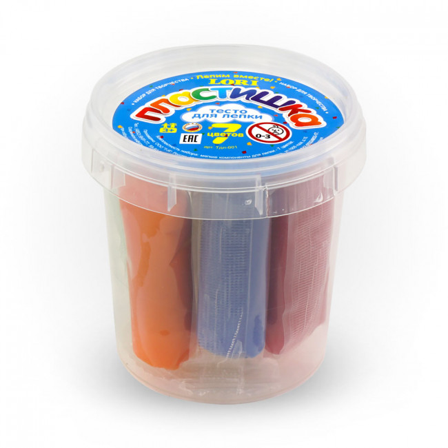 Тесто для лепки. Пластишка. Набор №15, 6цв. по 70 гр. LORI/Тдл-018