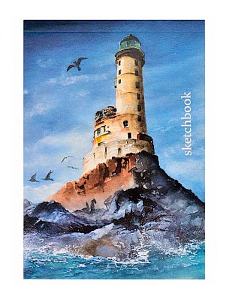 Скетчбук Маяк и море А5, 48л, КБС С80-5067