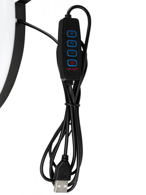 Кольцевая лампа 70-210 см, d 33см с Bluetoooth пультом, 3 режима света, 21 Вт, USB, MILAND/ЛМК-5112