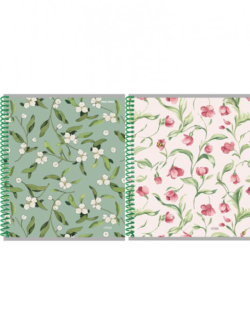 Тетрадь 48 клетка "Цветочный паттерн-14", на спирале, Проф-Пресс/48-8327 (10/80)