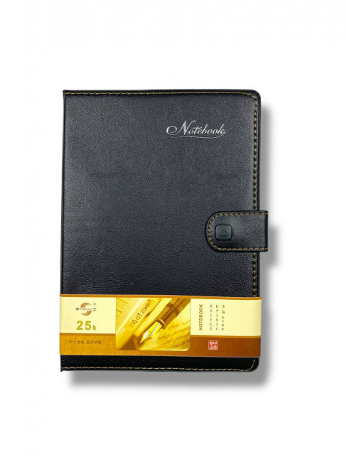 Записная книжка 15 х 21,5см 108л клетка WENZER OFFiCE, на кнопке, кожзам, с авторучкой,6906